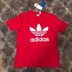 adult M Red adidas tee shirt